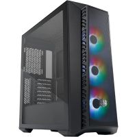 cooler master masterbox mb520 mesh midi tower argb cristal templado usb-c32 negra