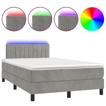 Cama Tapizada 193x123x88 Cm Espuma - Gris