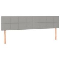 cabecero cama mueble de dormitorio con led de tela claro 180 x 5 x 7888 cm gris m020000632
