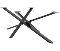 soporte para mesa de comedor jimmy en forma de mikado metal negro 80x180x72 cm