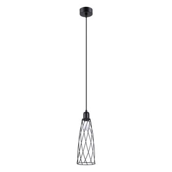 Lámpara de techo negro acero alt. 139 cm