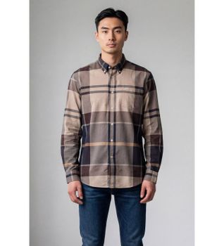 Barbour para hombre. MSH5382 Camisa Bearpark beige (XL), Casual, Algodón, Manga larga
