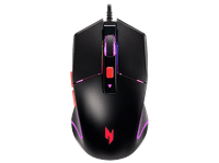 raton gaming - acer nitro mousse 100 con cable 7200 dpi 6 botones ambidiestro negro