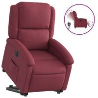 sillon de salon  silla  sillon electrico reclinable elevable de tela rojo tinto