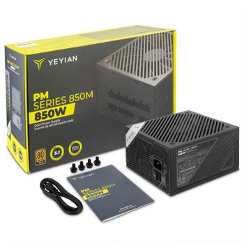 Fuente de Alimentación Yeyian 850W 80 PLUS Gold YFG-8503M-P1 Modular ATX 3.1 PCIe Gen5 Silence