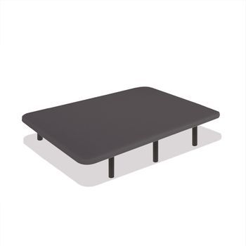 Base Tapizada Gris 100 X 200 Cm, Dreamnite, Tejido 3d Antideslizante, Estructura 30x40mm, 5 Barras Transversales, Con Patas 15cm