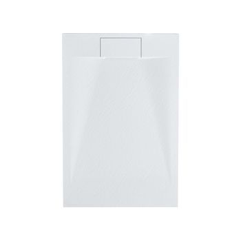 Plato De Ducha Minimalista Con Desagüe Smc Efecto Piedra Natural 80 X 120 X 3 Cm Blanco Azzurro