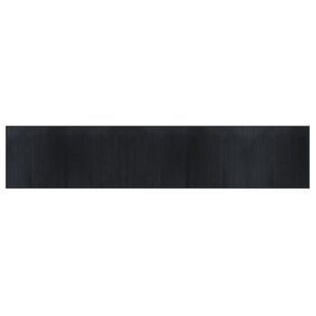 Alfombra Rectangular Bambú Negro 100x1000 Cm Vidaxl