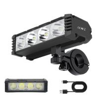 bikight farol delantero de bicicleta de 1000 lumenes recargable por usb-c 4 led con pantalla digital para ciclismo de