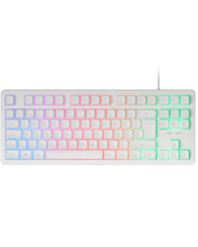 TECLADO H-MECH GAMING MARS GAMING MK023 PORTUGUES COLOR BLANCO TAMA??O COMPACTO TKL ILUMINACION RG