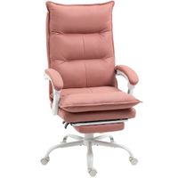 vinsetto silla de masaje reclinable con 6 puntos de masaje y 5 modos con funcion de calefaccion ajustable 66x74x114-1215 cm rosa