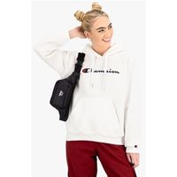 champion jersey felpa cappuccio logo bianco 114461 para mujer