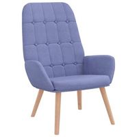 sillon reclinable de tela vaquera azul vidaxl
