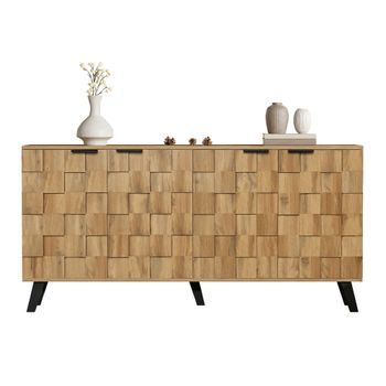 Aparador De 4 Puertas - Mueble De Salón - Tablero De Partículas - Madera (160.5x35.5x78cm)