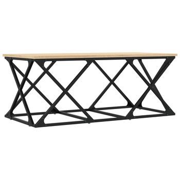 Mesa De Centro Madera De Ingeniería Roble Sonoma 100x49x40 Cm