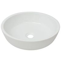 lavabo de bano moderno  lavabo redondo de ceramica blanco 42x12 cm