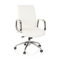 silla de oficina sillon de direccion aspera 10 cuero blanco crema