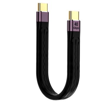 Cable de Datos PD100W USB4.0 USB-C Macho a Tipo-C Macho/Hembra FPC Cable Corto 40 Gbps Carga Rápida Transmisión de Datos
