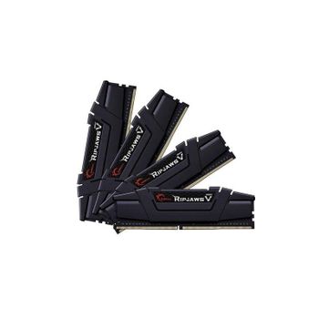 Memoria RAM G.Skill Ripjaws V F4-3600C18Q-32GVK 32GB 4x8GB DDR4 3600MHz CL18 Intel XMP Disipador Negro