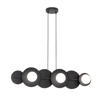 Lámpara colgante aurevo negro (6 luces)