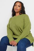 yours jersey de punto verde con hombro caido mujer curvy y tallas grandes yours