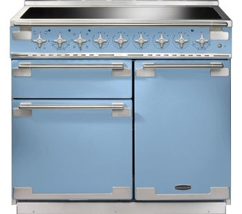 RANGEMASTER Elise 100 Electric Induction Range Cooker - China Blue & Chrome, Blue