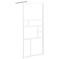 mampara de ducha accesible vidrio esg blanco 80x195 cm vidaxl