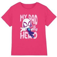 marvel camiseta dad hero para nina