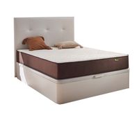 pack colchon  cabecero  canape abatible descansin 135x190cm blanco maxima comodidad gran almacenaje