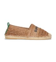 superdry para mujer wf110303a alpargatas bordadas de rafia marron 37 tela plano ninguno casual