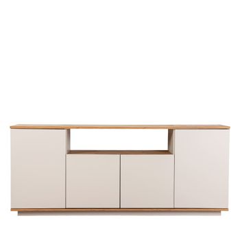Aparador de madera de 4 puertas l180 cm - beige
