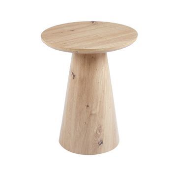 Mesa Auxiliar Redonda Colección Tignes – Efecto Pino – D45 X H55 Cm