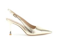 escote slingback en piel laminada light gold 41