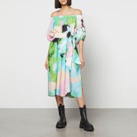 stine goya kian belted gauze midi dress - xxs