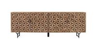 aparador fabricado a mano en madera de mango con 4 puertas 220 cm