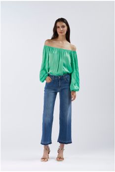 vaqueros denim culotte super stretch medium blue