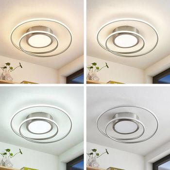 Lámpara de techo led de aluminio gris