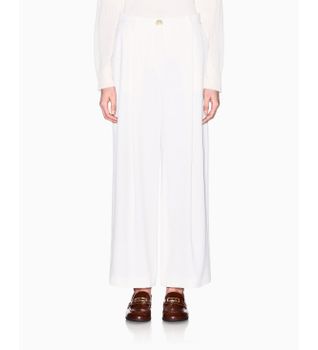 A|X Armani Exchange para mujer. XW001949AF21555U1003 Pantalón Amplio blanco (L), Casual, Poliéster