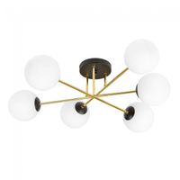 plafon de techo mendra opal 6 luces