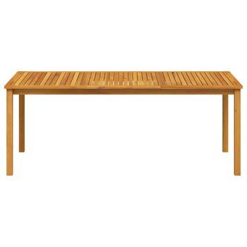 Mesa De Jardín | Mesa De Exterior Madera Maciza De Acacia 200x100x74 Cm