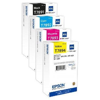 Original Multipack Epson WorkForce Pro WF-5620DWF Printer Ink Cartridges (4 Pack) -C13T789140
