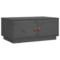 mesa de cafe - mesa de centro de madera maciza de pino gris 80x50x35 cm
