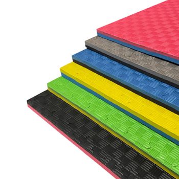 JOWY Tatami Puzzle 1x1m 2,5cm · Goma EVA Reversible· Modelo 5 líneas · Esterilla Artes Marciales, Fitness y Suelo Tatami Japonés · Varios Colores