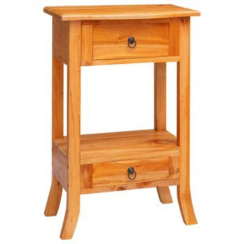 Mesa Consola | Mesa De Entrada Natural 50,5 X 30 X 75,5 Cm Madera De Caoba Sólida