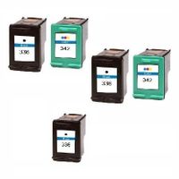 compatible multipack hp photosmart 2575xi printer ink cartridges 5 pack -c9362ee