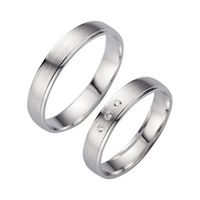 alianzas oro blanco con diamantes ancho 4 mm