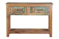 consola exclusiva madera reciclada multicolor