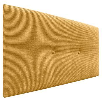 Dhome Cabecero De Pana Liso Con Botones 110x60 Camas 105 - Mostaza