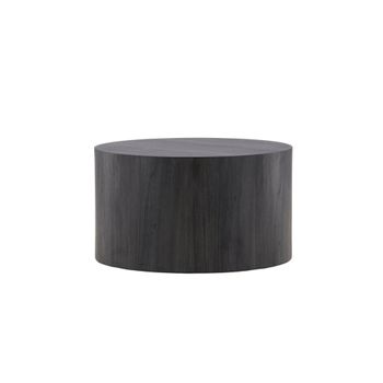 Mesa baja redonda efecto mármol ø80cm - negro