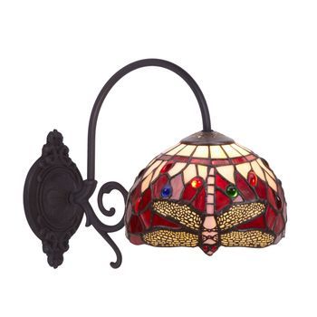 Aplique Con Brazo Tiffany Diámetro 20cm Serie Belle Rouge